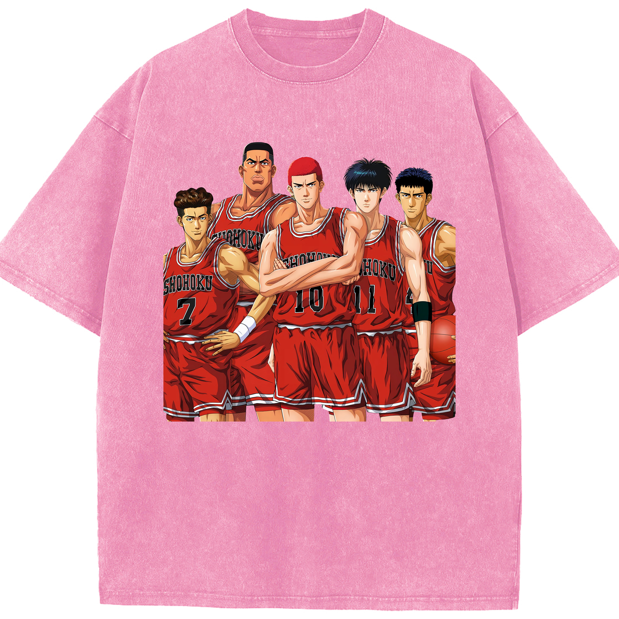 （画像用） SLAM DUNK／スラムダンク 綿100% ヴィンテージ風 半袖Tシャツ（フロントプリント）